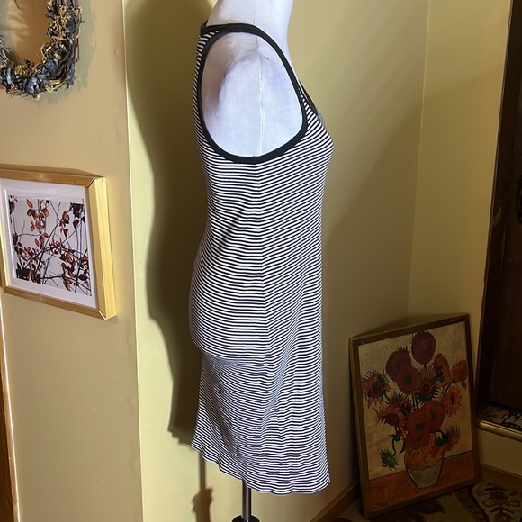 RALPH LAUREN Size Medium Tanktop Dress 100% Pima Cotton Thin Stripe Preppy Chic - Picture 4 of 16